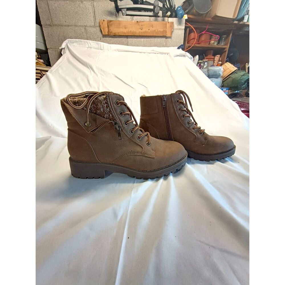 Jelly Pop Memories Brown Lace  Up Hiker Boots Size 7M